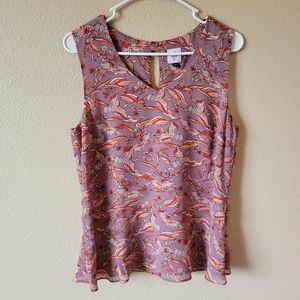 Cabi Good Luck Red Crane Blouse Style 3611, M